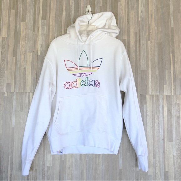 pride trefoil outline hoodie